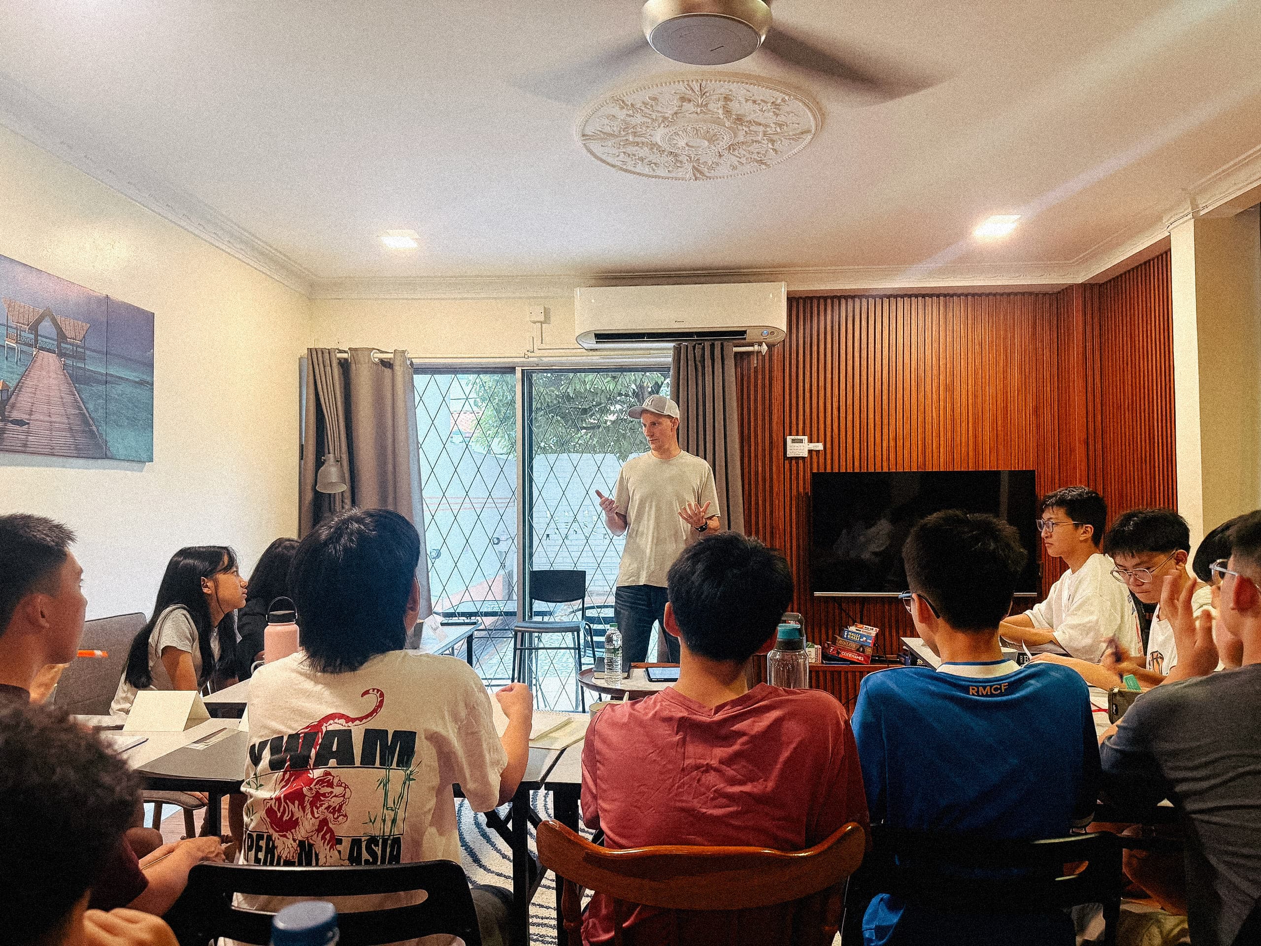 Students gathered for a summer program session